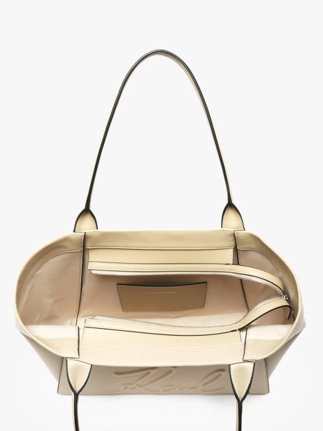 Schoudertas K/ville Leder Karl lagerfeld Beige k ville B1W30066 ander zicht 3