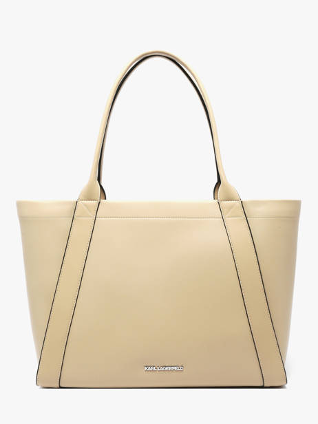 Schoudertas K/ville Leder Karl lagerfeld Beige k ville B1W30066 ander zicht 4