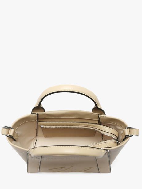 Handtas K/ville Leder Karl lagerfeld Beige k ville B1W30067 ander zicht 2