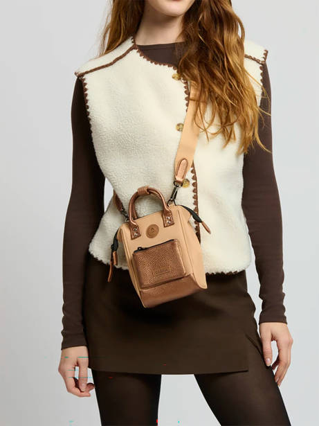 Cross Body Tas Nano Bag 1 Compartiment Cabaia Beige adventurer NANOBAG ander zicht 1