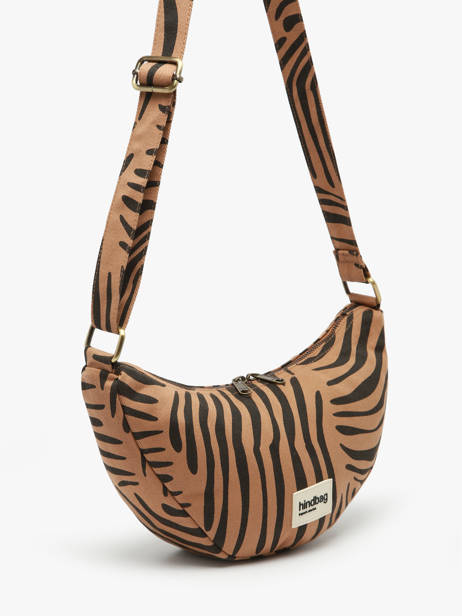Sac Bandoulière Tigre Coton Hindbag Marron tigre TI vue secondaire 1
