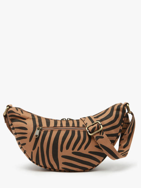 Sac Bandoulière Tigre Coton Hindbag Marron tigre TI vue secondaire 3