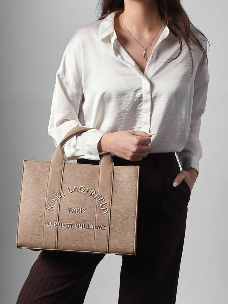 Sac Porté Main Rsg Cuir Karl lagerfeld Beige rsg B1W30041 vue secondaire 1