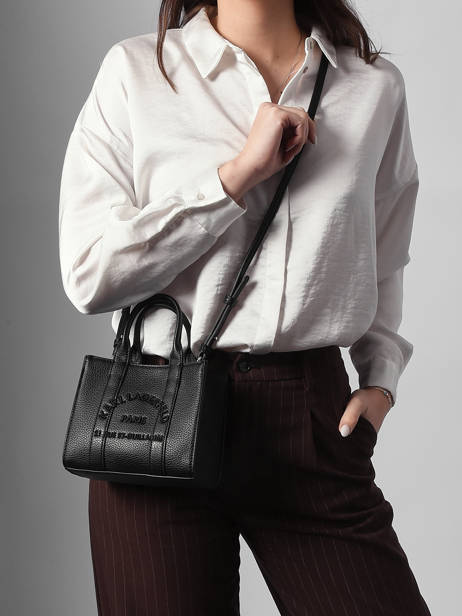 Xs Cross Body Tas Rsg Leder Karl lagerfeld Zwart rsg B1W30042 ander zicht 1