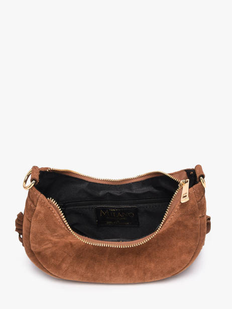 Schoudertas Velvet Leder Milano Bruin velvet VE25064O ander zicht 2