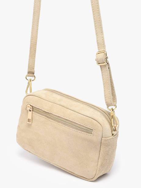 Sac Bandoulière Velvet Cuir Milano Beige velvet VE25115 vue secondaire 1