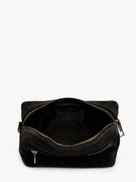 Cross Body Tas Velvet Leder Milano Zwart velvet VE25115 ander zicht 3