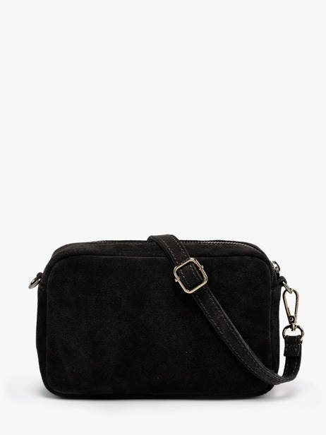 Cross Body Tas Velvet Leder Milano Zwart velvet VE25115 ander zicht 4