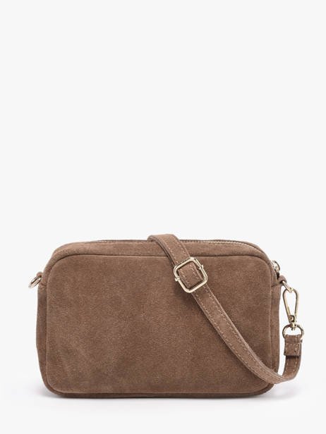Cross Body Tas Velvet Leder Milano Beige velvet VE25115 ander zicht 4