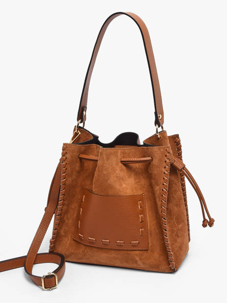 Sac Porté Main Velvet Caviar Cuir Milano Marron velvet caviar VC25113 vue secondaire 1