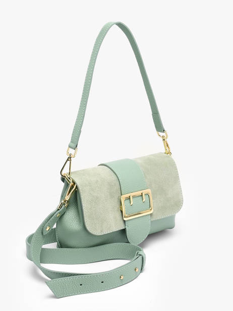 Handtas Velvet Caviar Leder Milano Groen velvet caviar VC25114 ander zicht 2