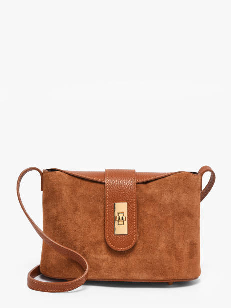 Cross Body Tas Velvet Caviar Leder Milano Bruin velvet caviar VC25115