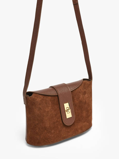 Cross Body Tas Velvet Caviar Leder Milano Bruin velvet caviar VC25115 ander zicht 1