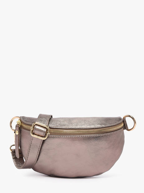 Heuptasje Leder Milano Zilver nine NI19091