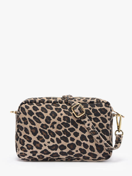 Cross Body Tas Velvet Leopardo Leder Milano Beige velvet leopardo VL25115 ander zicht 3