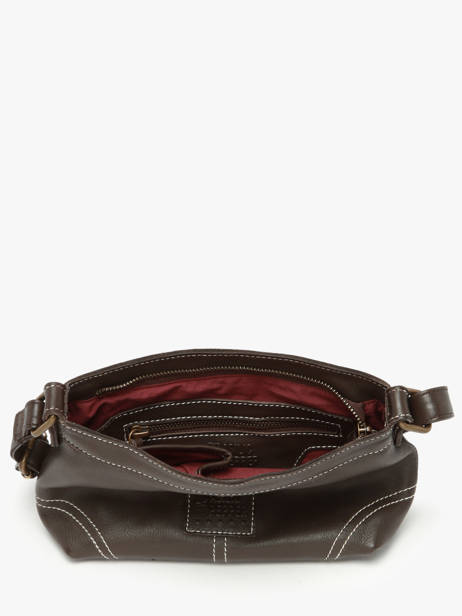 Cross Body Tas Seam Leder Basilic pepper Bruin seam BSEA01 ander zicht 2