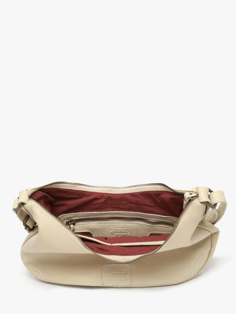 Cross Body Tas Seam Leder Basilic pepper Beige seam BSEA03 ander zicht 2