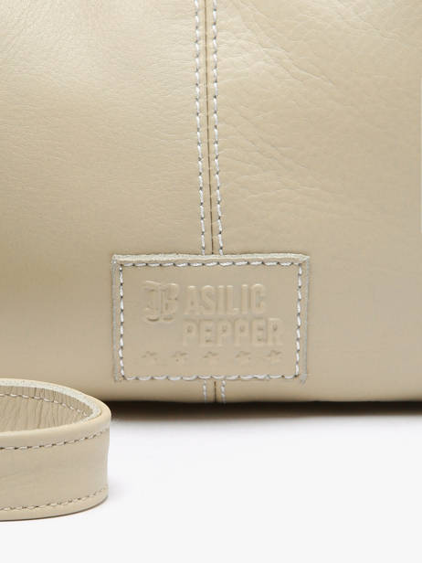 Cross Body Tas Seam Leder Basilic pepper Beige seam BSEA03 ander zicht 4