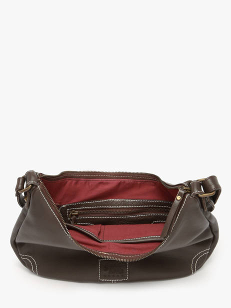 Cross Body Tas Seam Leder Basilic pepper Bruin seam BSEA03 ander zicht 3