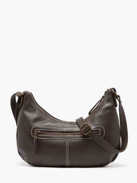 Cross Body Tas Seam Leder Basilic pepper Bruin seam BSEA03 ander zicht 4