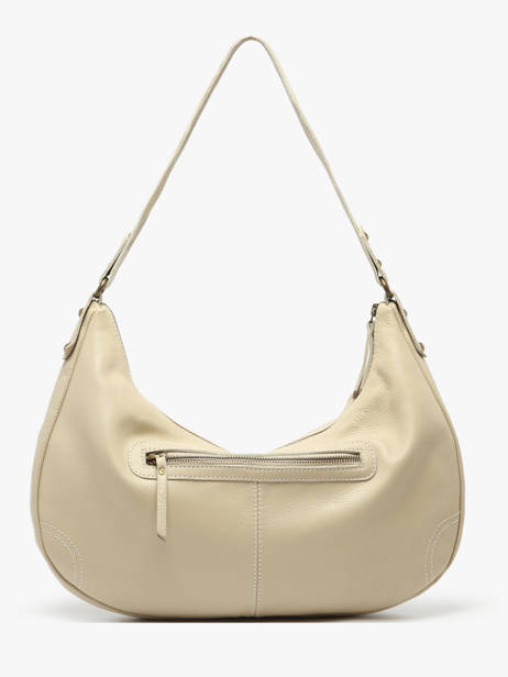 Schoudertas Seam Leder Basilic pepper Beige seam BSEA04 ander zicht 3