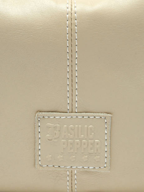 Schoudertas Seam Leder Basilic pepper Beige seam BSEA05 ander zicht 4