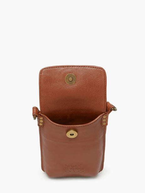 Telefoonetui Leder Basilic pepper Bruin cow BCOW88 ander zicht 2