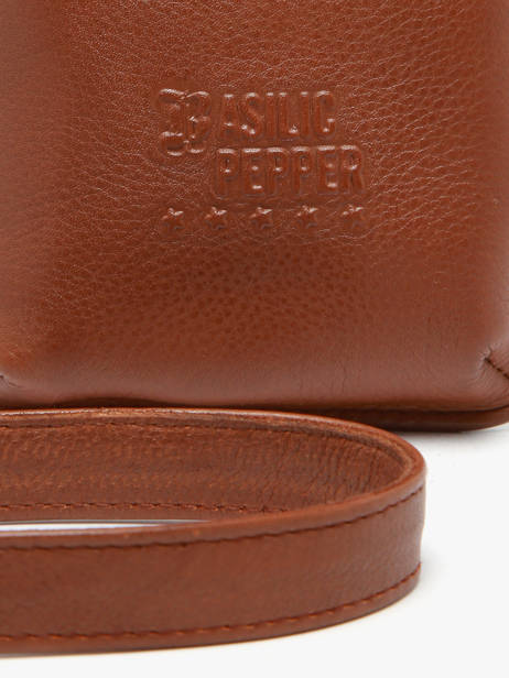 Telefoonetui Leder Basilic pepper Bruin cow BCOW88 ander zicht 4