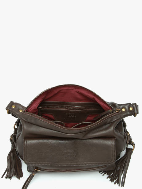 Cross Body Tas Cow Leder Basilic pepper Bruin cow BCOW86 ander zicht 2