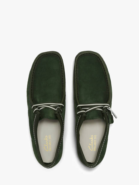 Chaussures Derbies En Cuir Clarks Vert men 26186170 vue secondaire 3