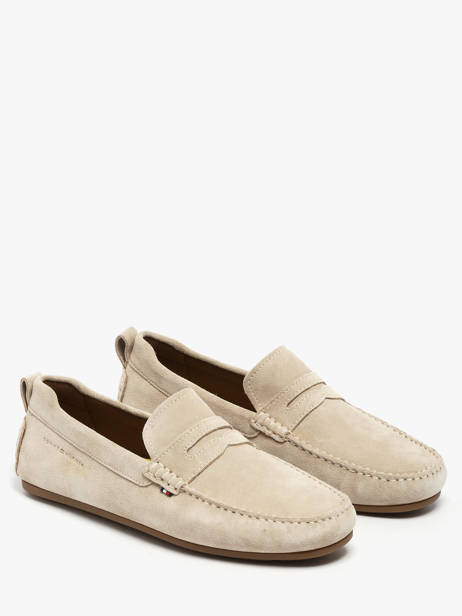 Mocassins Uit Leder Tommy hilfiger Beige men 5789ACI ander zicht 1