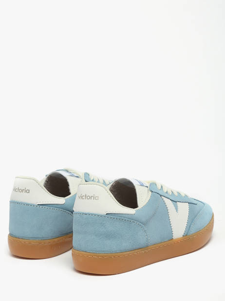 Sneakers Uit Leder Victoria Blauw women 1126212 ander zicht 2