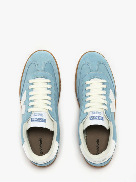 Sneakers Uit Leder Victoria Blauw women 1126212 ander zicht 3