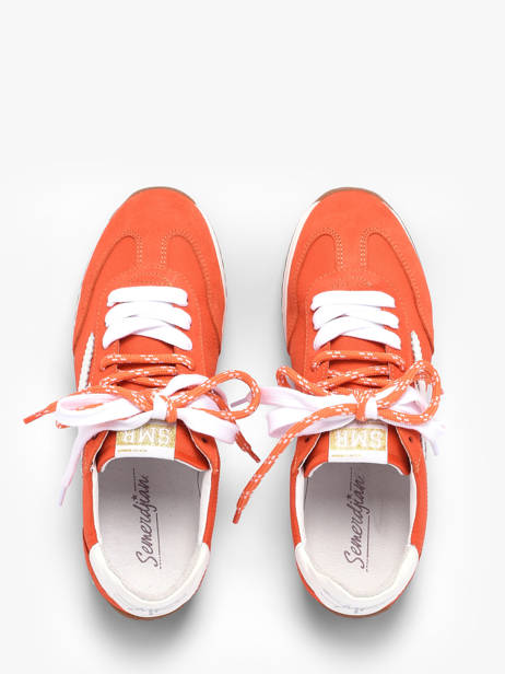 Sneakers En Cuir Semerdjian Orange women JUNED479 vue secondaire 3