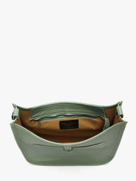 Cross Body Tas Caviar Leder Milano Groen caviar CA25068 ander zicht 3