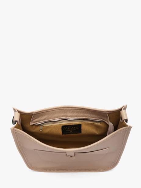 Cross Body Tas Caviar Leder Milano Beige caviar CA25068 ander zicht 3