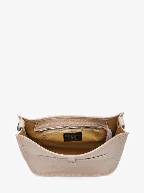 Cross Body Tas Caviar Leder Milano Beige caviar CA25067 ander zicht 3