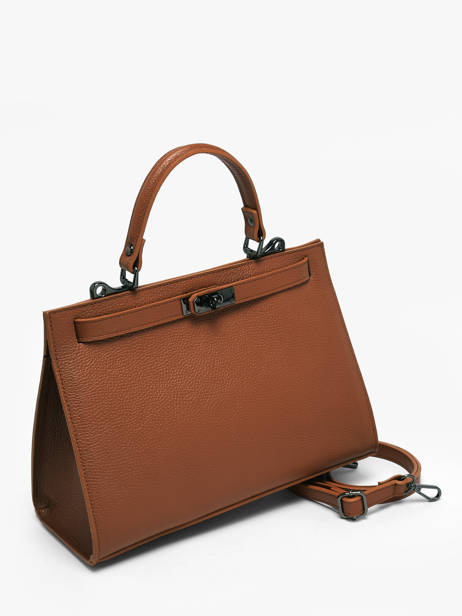 Sac Porté Main Caviar Leder Milano Bruin caviar CA25116 ander zicht 2