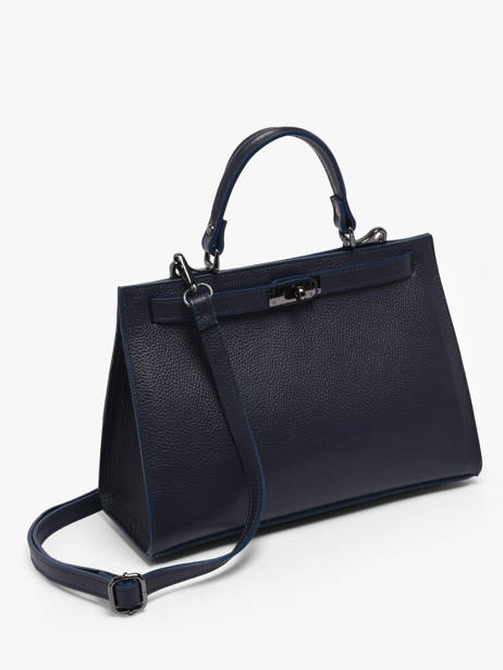 Sac Porté Main Caviar Milano Blauw caviar CA25116 ander zicht 1