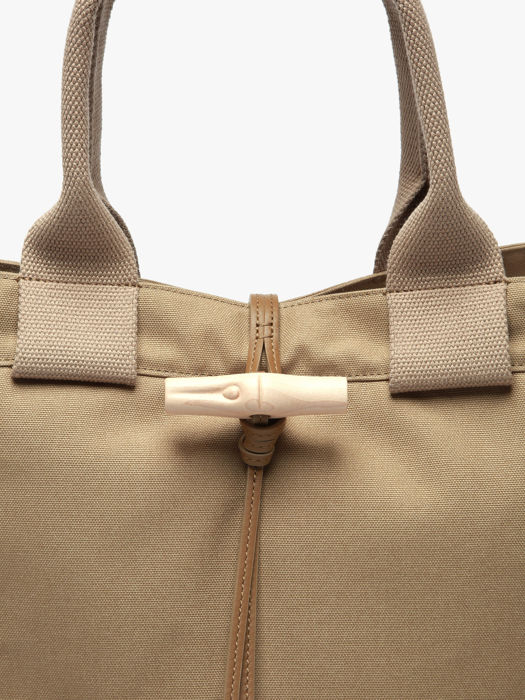Longchamp Le roseau toile Handtas Beige