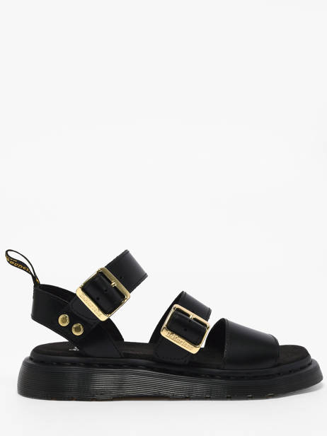 Sandalen Uit Leder Dr martens Zwart women 42329001