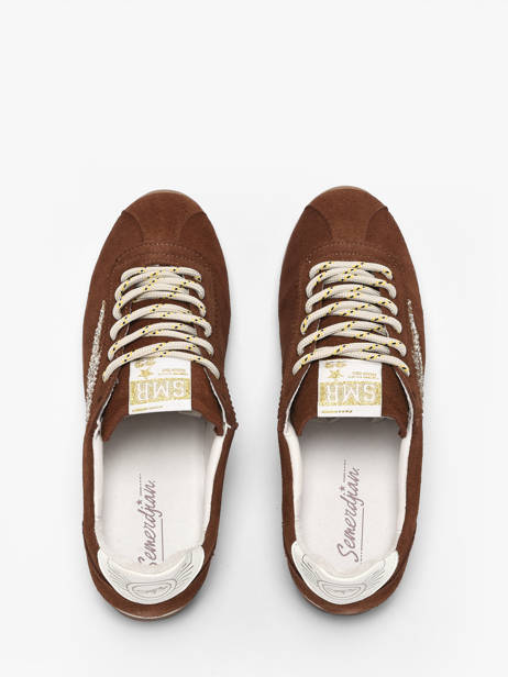 Sneakers En Cuir Semerdjian Marron women CASSI475 vue secondaire 3