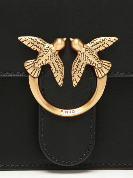 Handtas Love Bag Icon Leder Pinko Zwart love bag icon A0F1 ander zicht 2