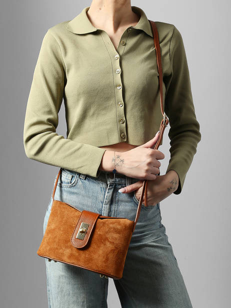 Cross Body Tas Velvet Caviar Leder Milano Bruin velvet caviar VC25115 ander zicht 1