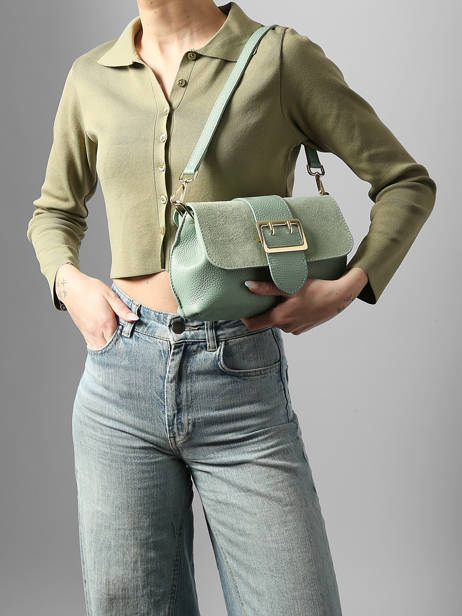 Handtas Velvet Caviar Leder Milano Groen velvet caviar VC25114 ander zicht 1