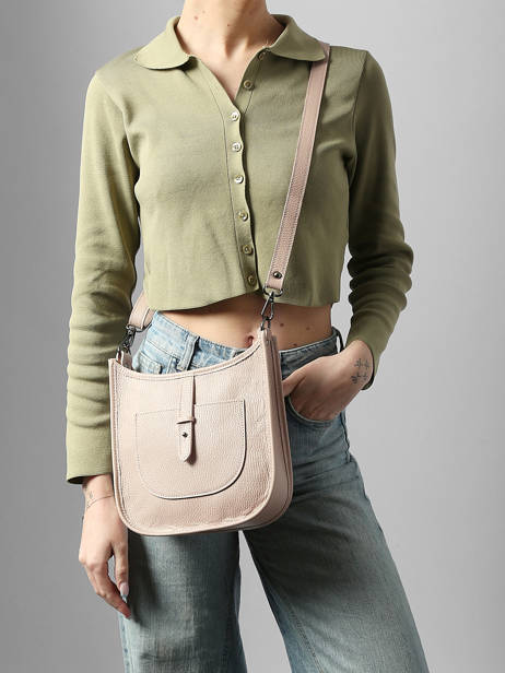 Cross Body Tas Caviar Leder Milano Beige caviar CA25067 ander zicht 1
