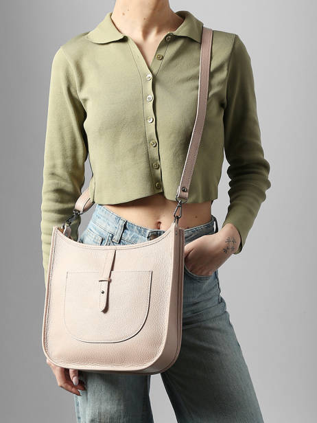 Cross Body Tas Caviar Leder Milano Beige caviar CA25068 ander zicht 1