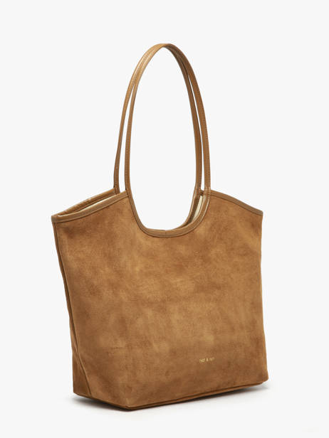 Schoudertas Milan Suède Leder Nat et nin Bruin vintage MILAN ander zicht 1