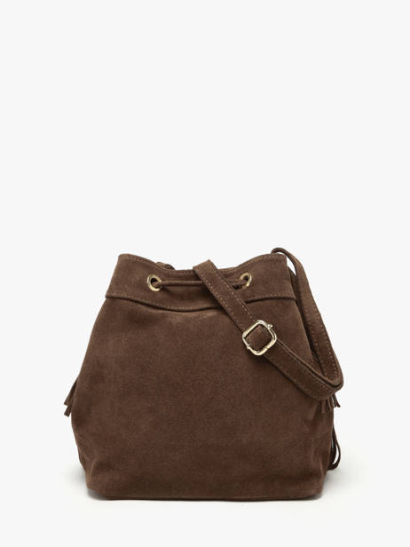 Cross Body Tas Velvet Leder Milano Bruin velvet VE24116O ander zicht 4
