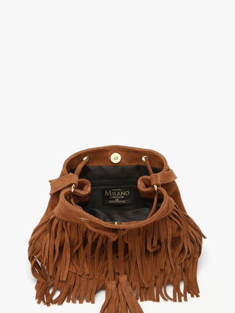 Cross Body Tas Velvet Milano Bruin velvet VE24116O ander zicht 2